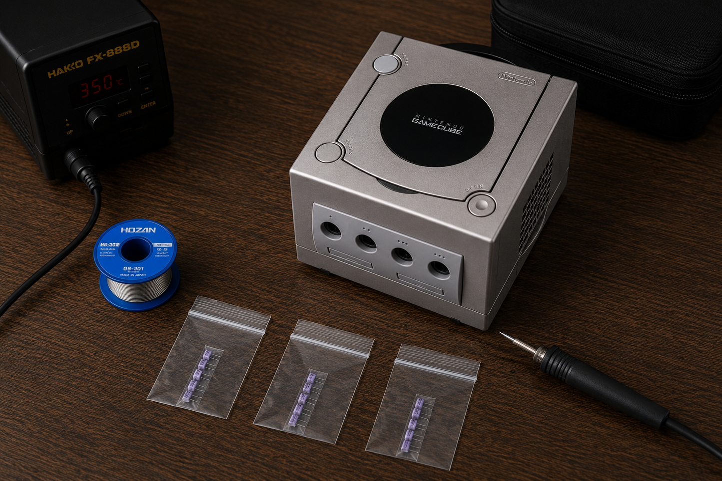 Kondensator-Kit für Nintendo GameCube (Laufwerk) – Komplettset für Recap & Reparatur bei Disc Read Error 20% Rabatt ab 2 Stück